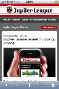 Jupiler heeft speciale iPhone app
